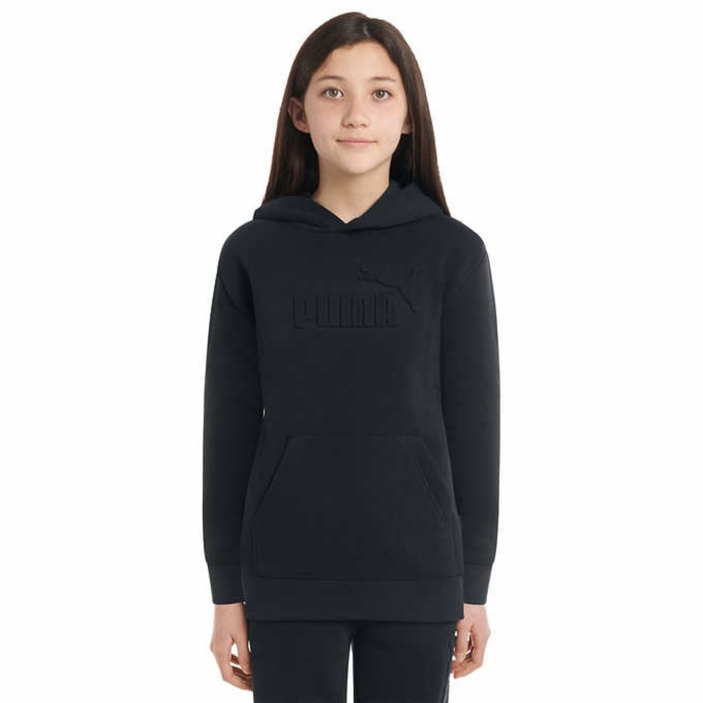 PUMA Unisex Fleece Pullover Hoodie in Black - Picture 4 of 7